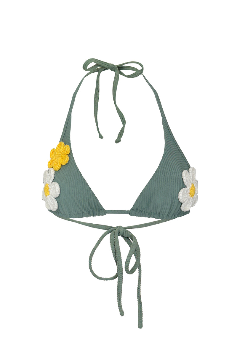 Euphoria Halter Bikini Top // Sage