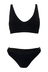 Equinox Knit Lounge Bikini Set // Noir Tides