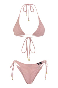 Solstice Knit String Bikini Set // Blush Sands