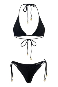 Solstice Knit String Bikini Set // Noir Tides